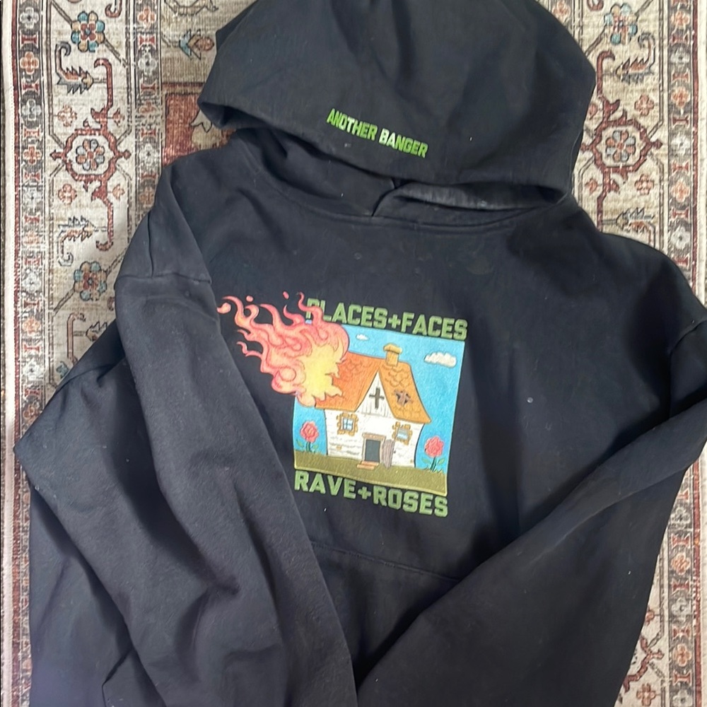 *Rema Concert Merch* Places + Faces Graphic Hoodie with Colorful Design